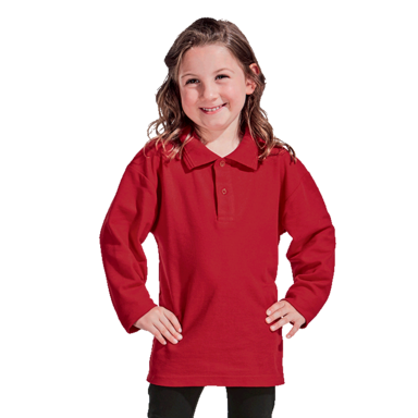 175g Pique Knit Long Sleeve Golfer Kiddies
