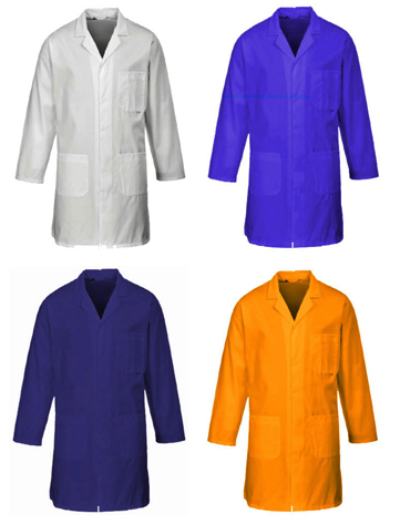 1 Piece Dust Coat Polycotton Std cut Royal Blue White Red