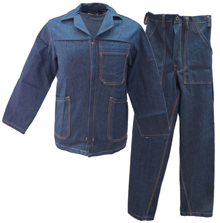 Denim 2 Piece Conti-suit Overall Denim Larger cut Denim Blue