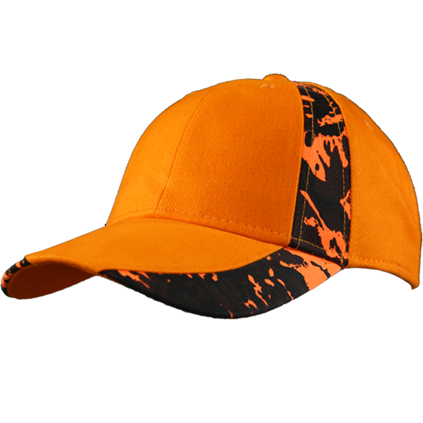 SAFARI CAP ( ITEM SC01 ) (SC01 - OC ORANGE / CAMO)
