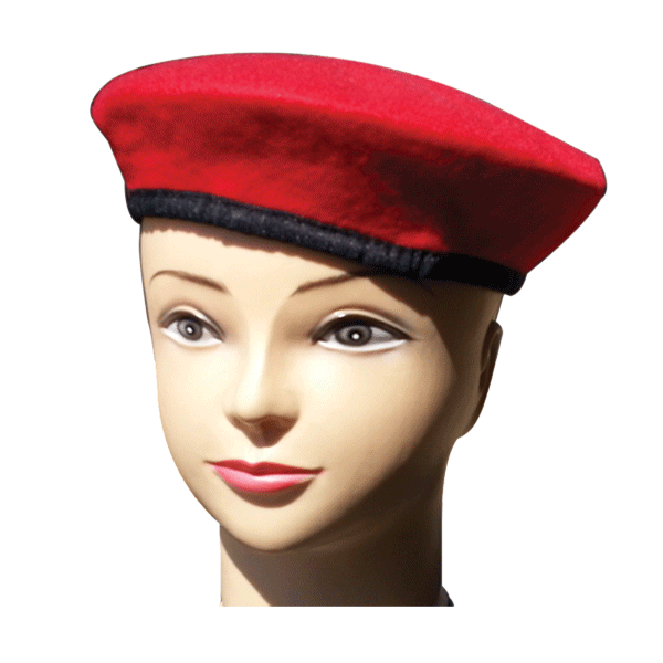 BERET (BER01 RED ( LINED )