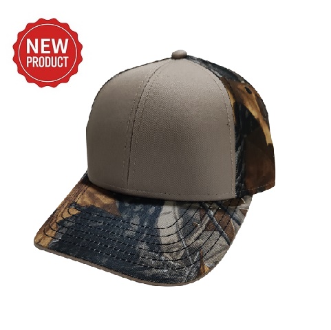 TWO TONE LEAF CAMO CAP -KHAKI/GREY ( SC09 KHAKI/GREY )