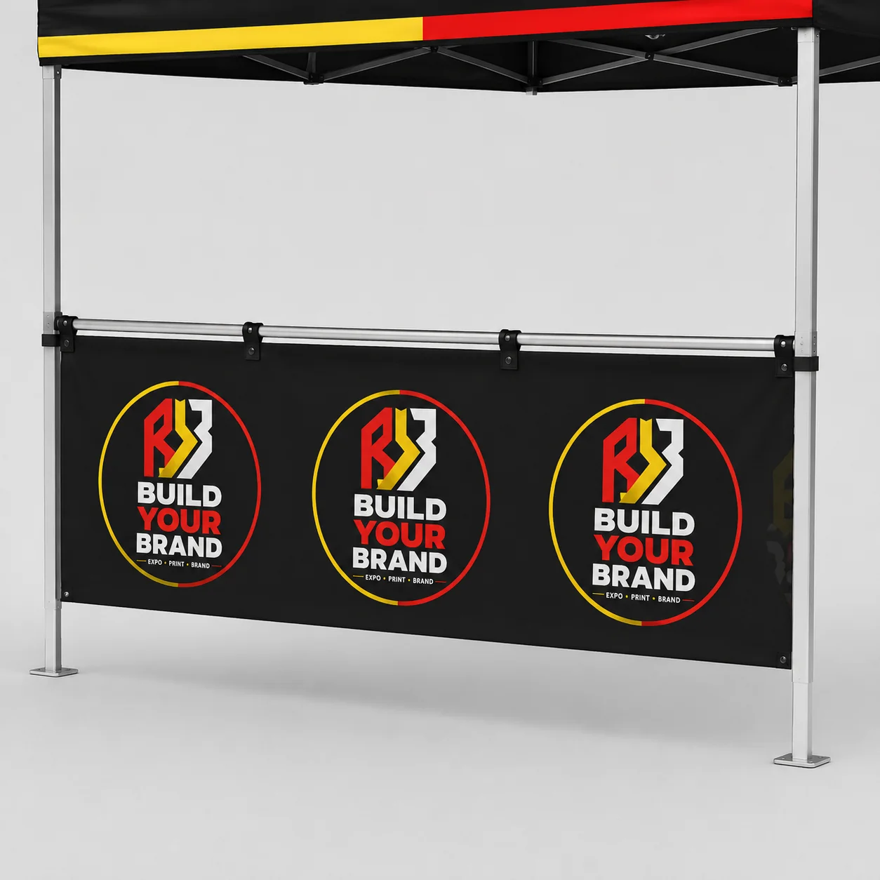 Build Your Brand 1.5m x 1.5m Gazebo Half Wall - Single Sided