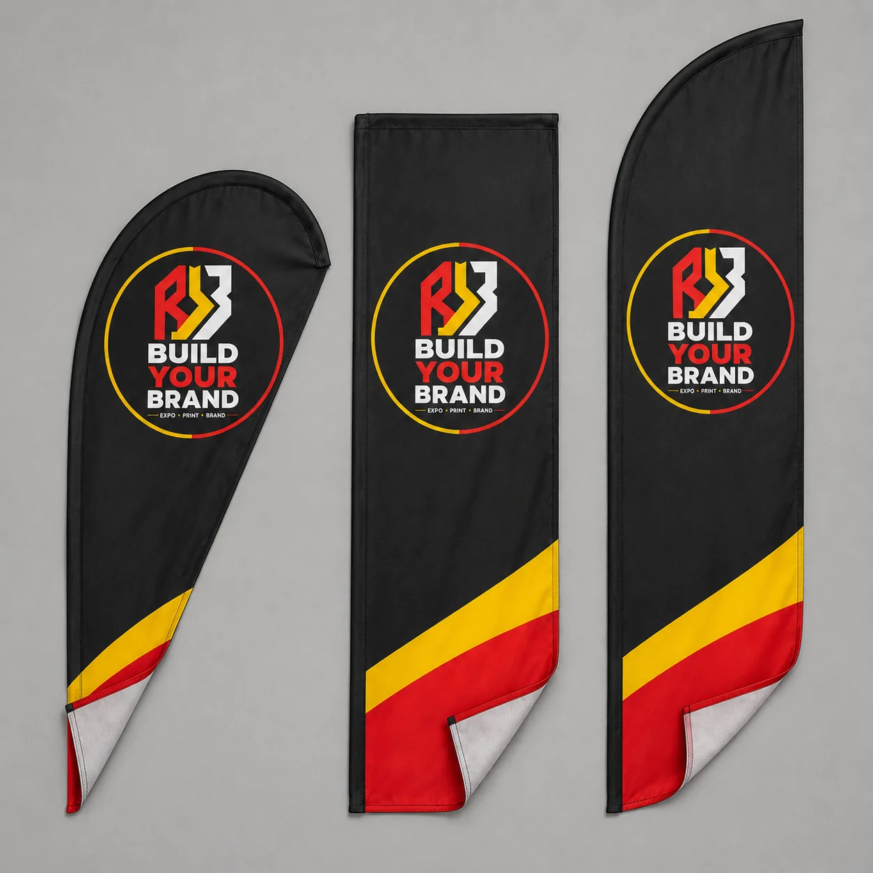 Build Your Brand Small 2m Sharkfin / Telescopic / Curve Flag - Single Sided - Skin Only