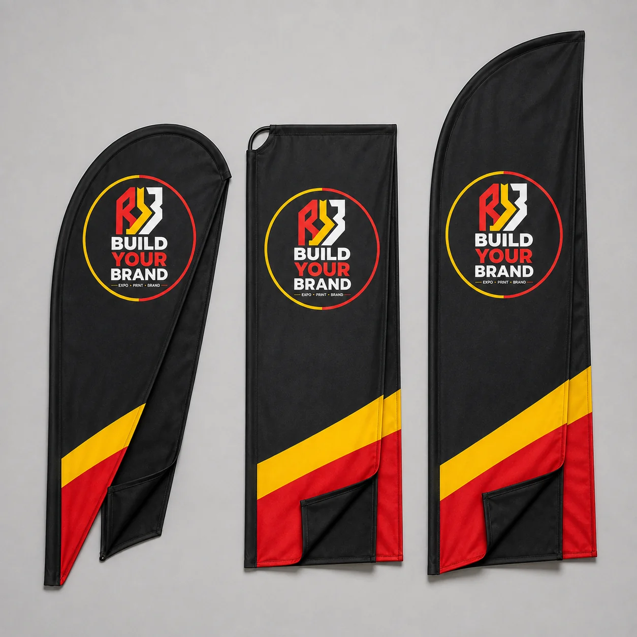 Build Your Brand Small 2m Sharkfin / Telescopic / Curve Flag - Double Sided - Skin Only