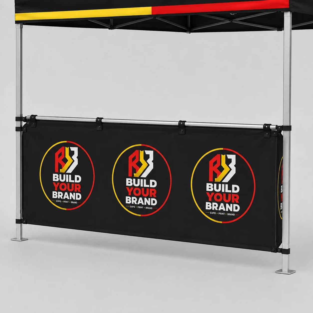 Build Your Brand 1.5m x 1.5m Gazebo Half Wall - Double Sided