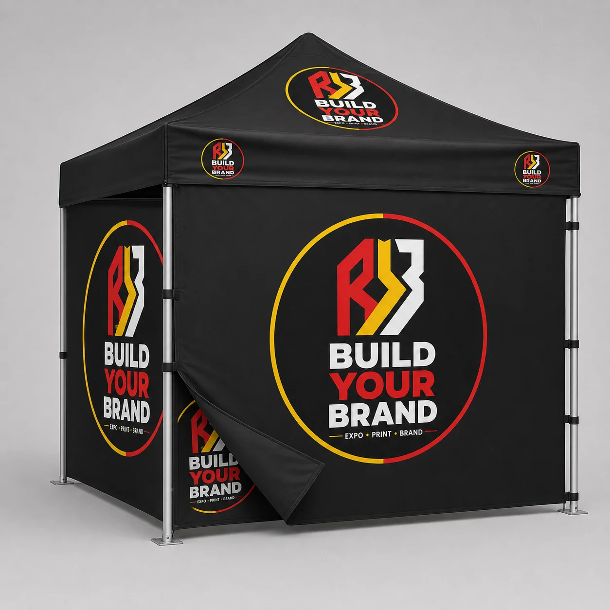 Build Your Brand 1m x 1m Gazebo Full Wall - Double Sided